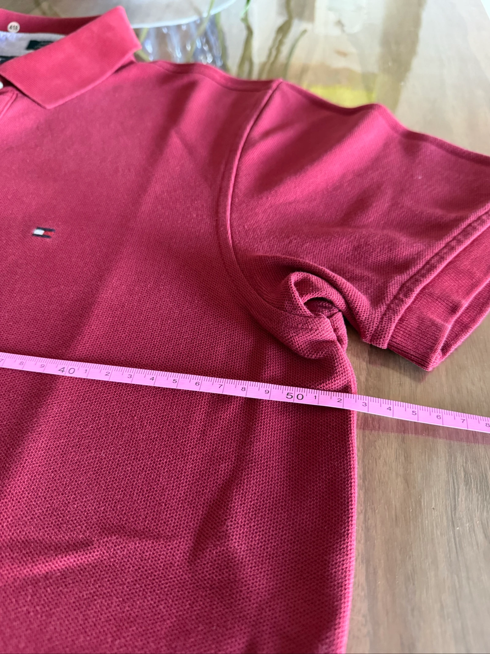 Rode Tommy Hilfiger polo voor heren M Custom Fit – 100% katoen – photo 11